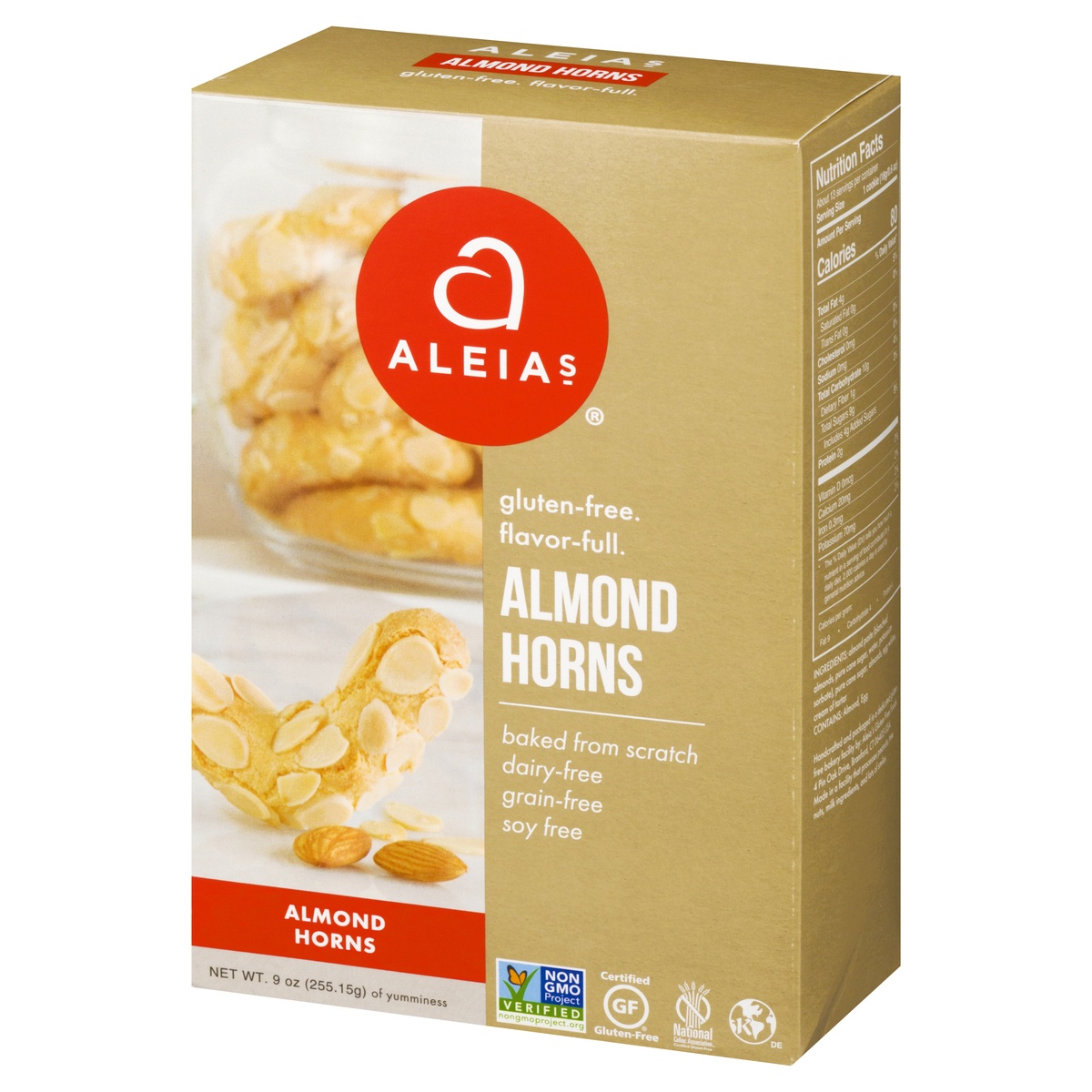 slide 3 of 10, Aleia's Gluten Free Almond Horn Cookies, 9 oz