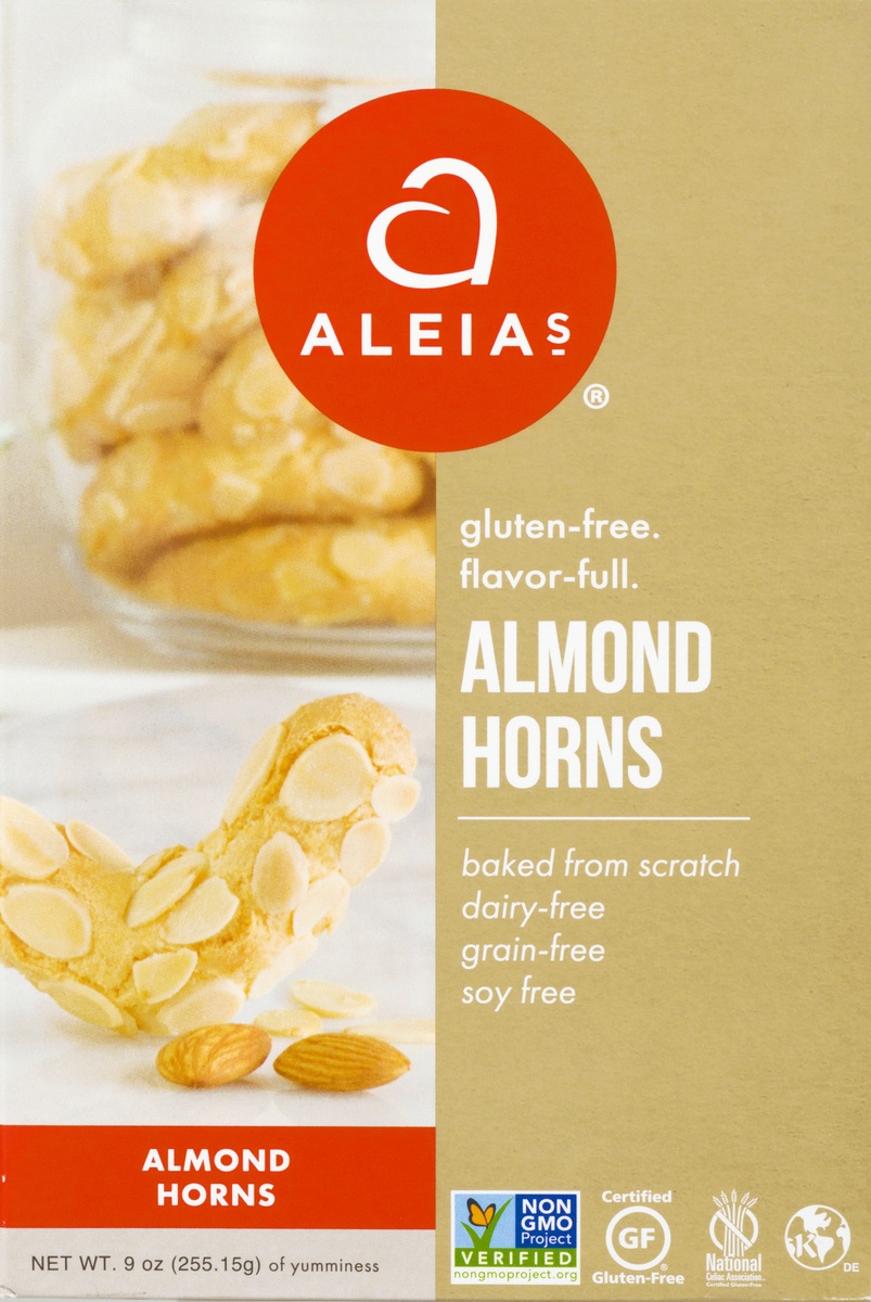 slide 9 of 10, Aleia's Gluten Free Almond Horn Cookies, 9 oz