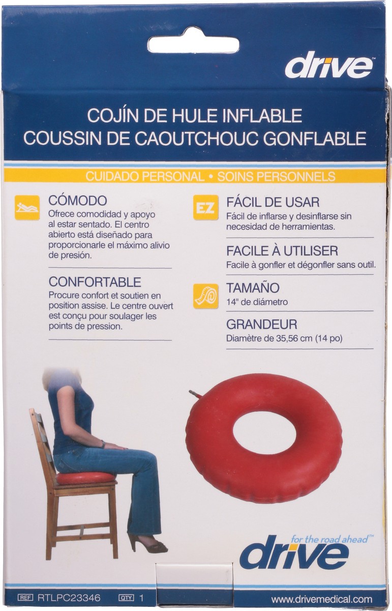 slide 2 of 9, Drive Personal Care Inflatable Rubber Cushion 1 ea, 1 ct