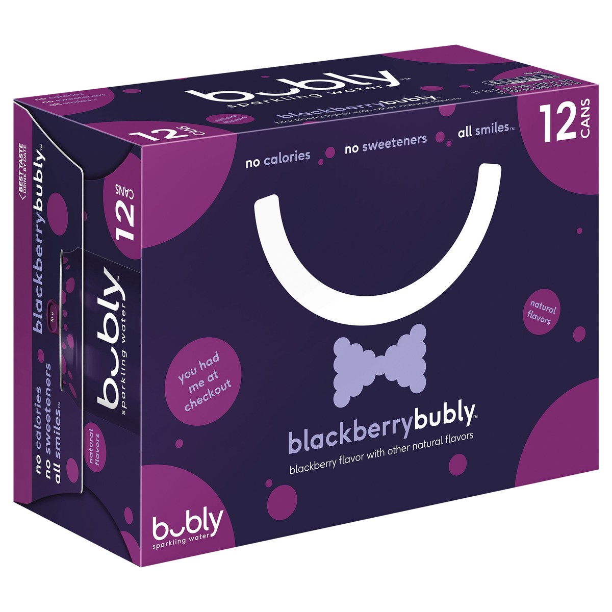 slide 9 of 10, bubly Sparkling Water Blackberry 12 Fl Oz 12 Count, 12 ct