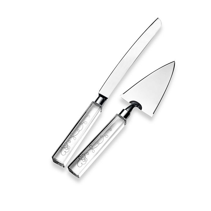 slide 1 of 1, Mikasa Love Story Cake Knife and Server Set, 2 ct