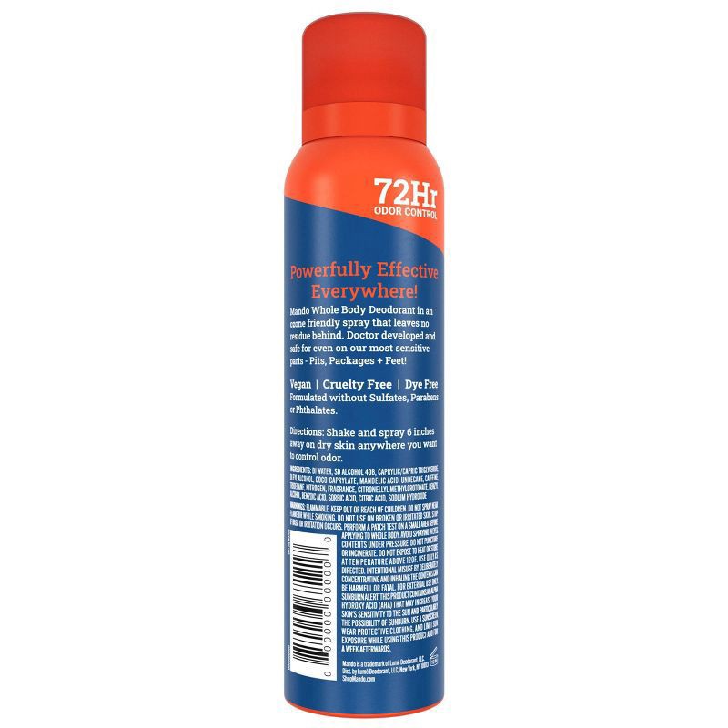 slide 4 of 10, Mando 72Hr Invisible Spray Whole Body Pro Sport Deodorant 3.6 oz, 3.6 oz