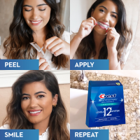 slide 5 of 22, Crest 3D Whitrstrips 1-Hour Express At-Home Teeth Whitening Kit, 1 ct