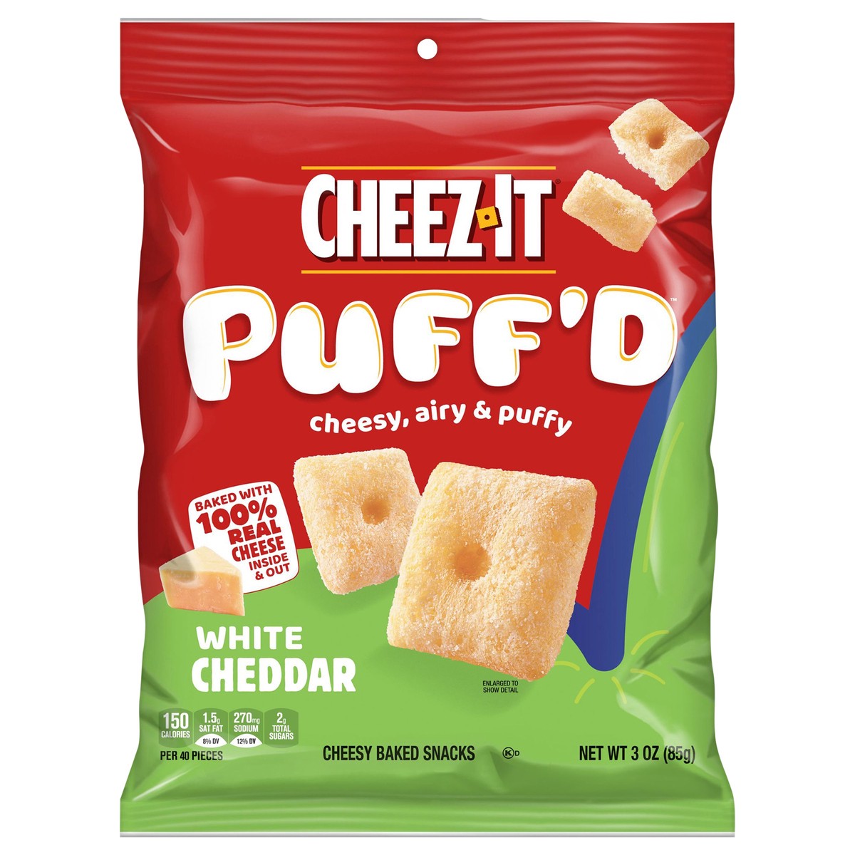 slide 11 of 13, Cheez-It Puff'd™ White Cheddar Cheesy Baked Snacks, 3 oz