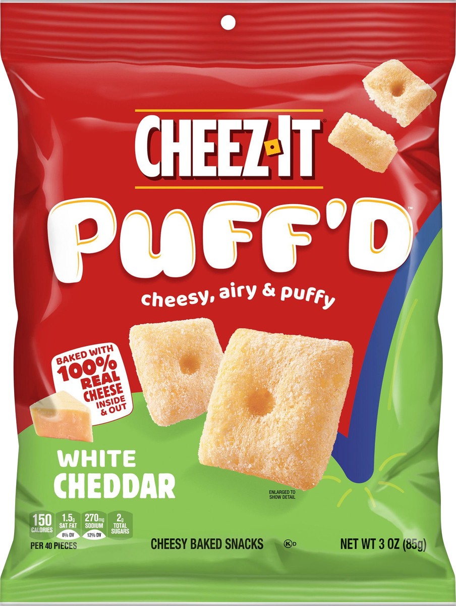 slide 6 of 13, Cheez-It Puff'd™ White Cheddar Cheesy Baked Snacks, 3 oz