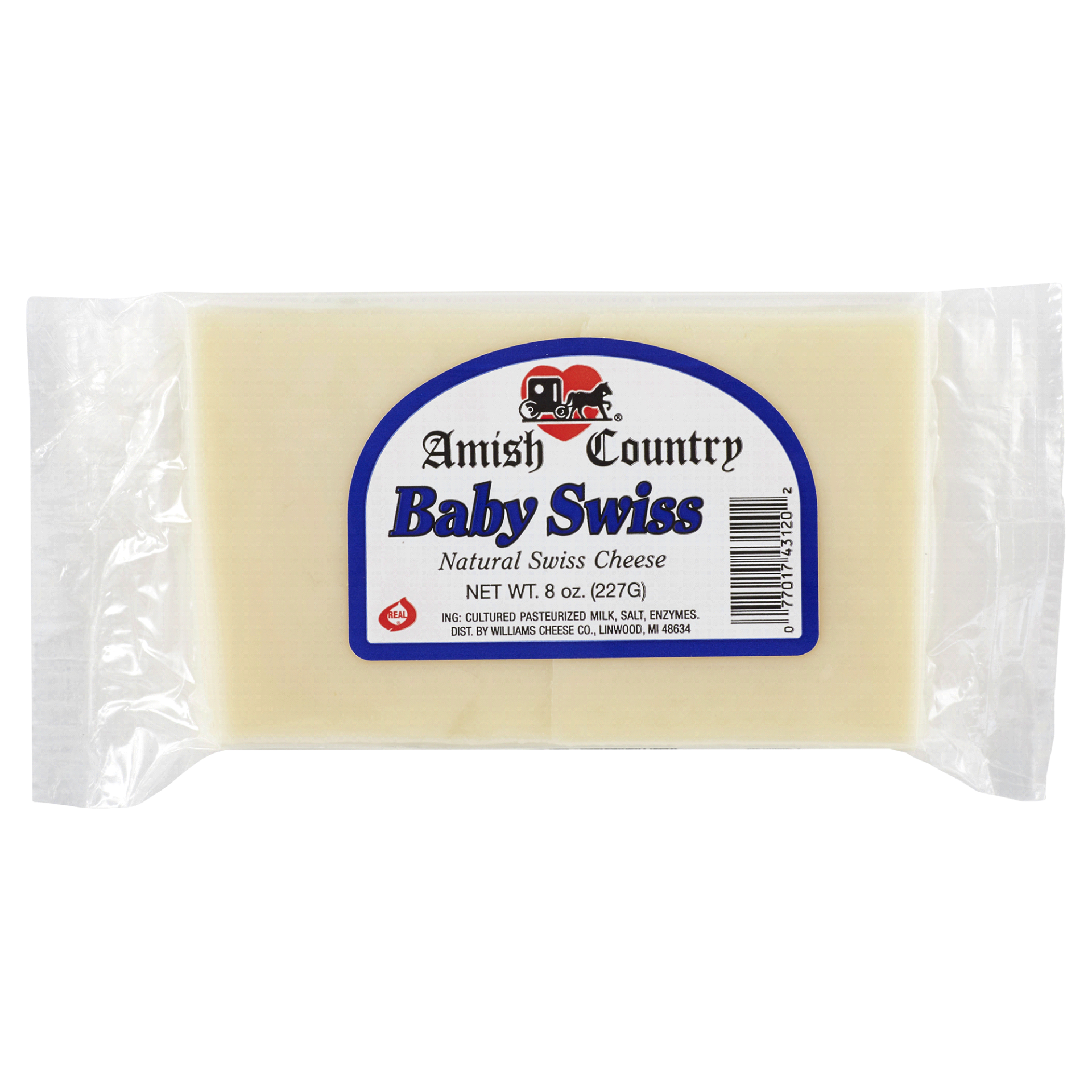 slide 1 of 2, Amish Country Baby Swiss Chunk Cheese, 8 oz