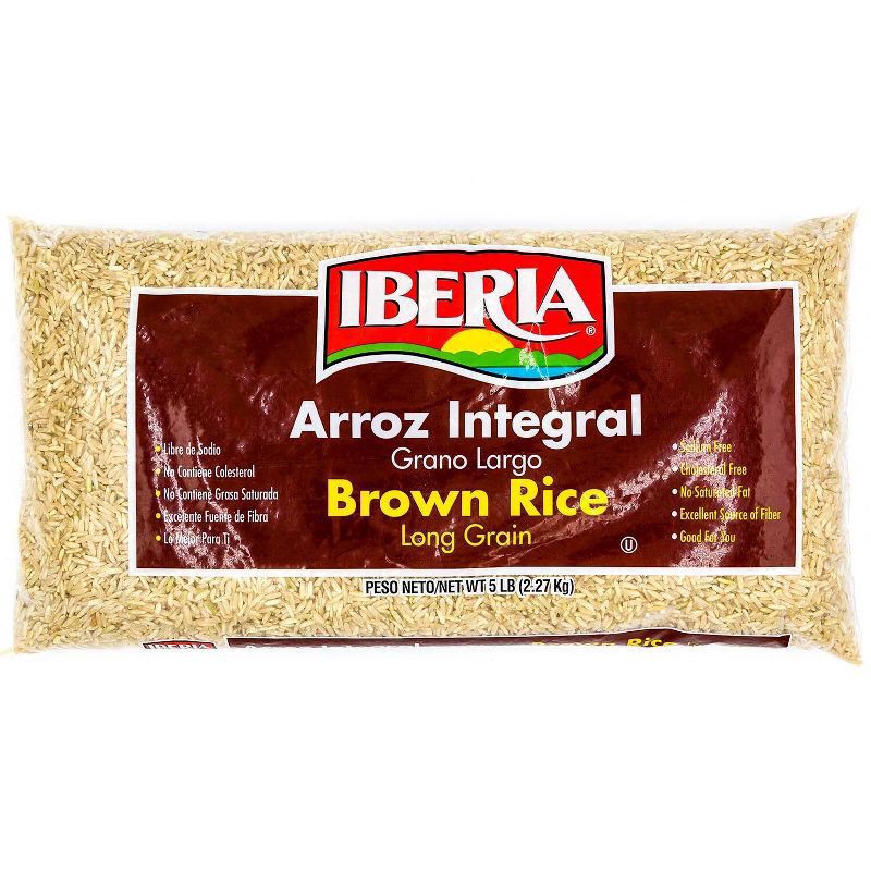 slide 1 of 14, Iberia Brown Rice 5 lb, 5 lb