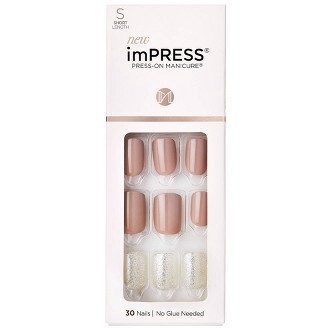 slide 1 of 5, Kiss imPRESS Press-On Manicure Short Length One More Chance Nails 33 1 ea, 1 ct