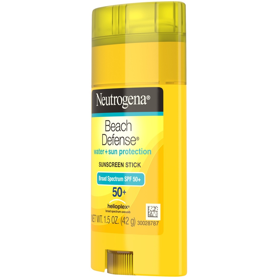 slide 3 of 6, Neutrogena Beach Defense Water + Sun Protection Spf 50+ Sunscreen Stick, 1.5 oz