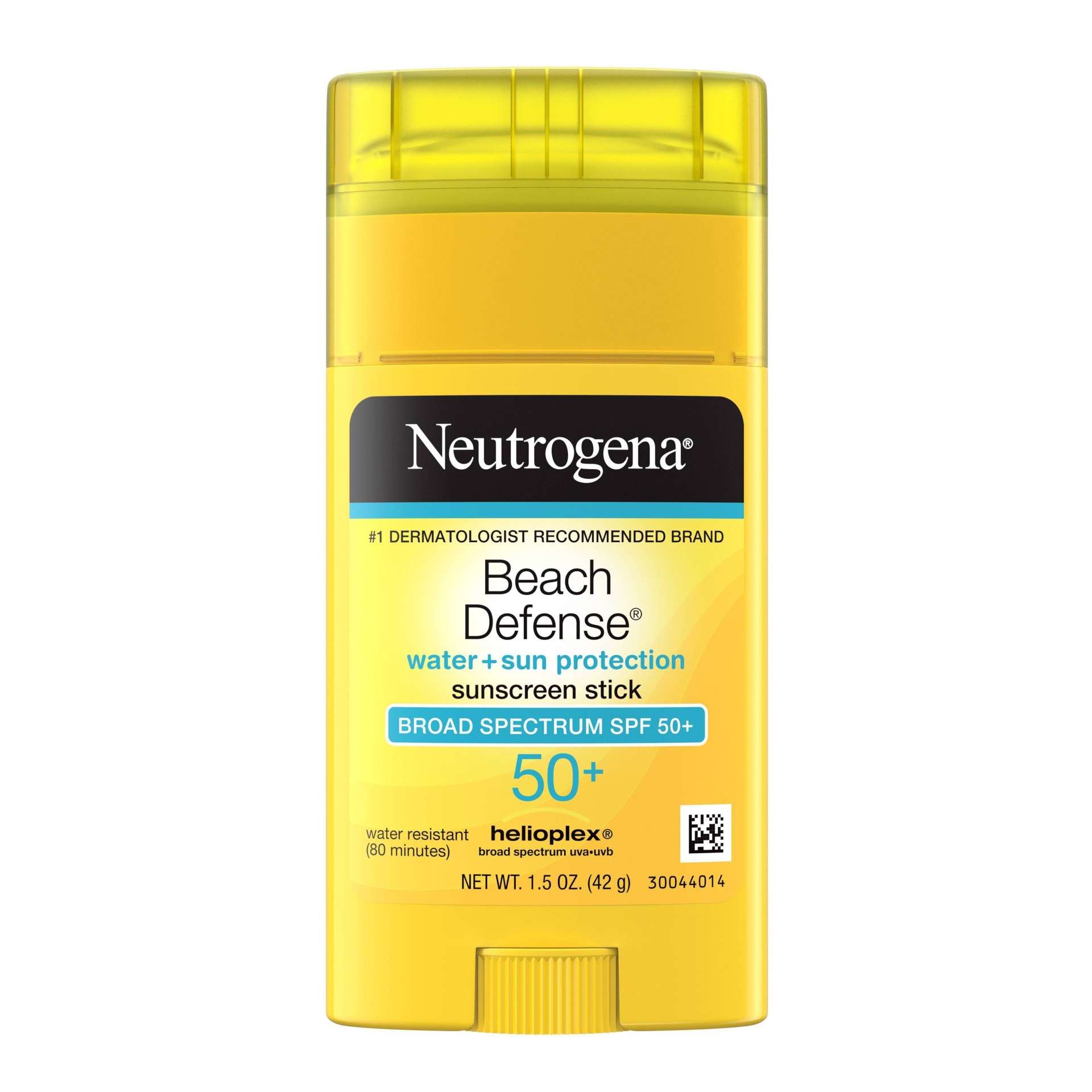 slide 1 of 6, Neutrogena Beach Defense Water + Sun Protection Spf 50+ Sunscreen Stick, 1.5 oz
