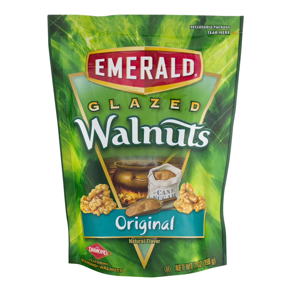 slide 1 of 6, Emerald Original Glazed Walnuts, 7 oz