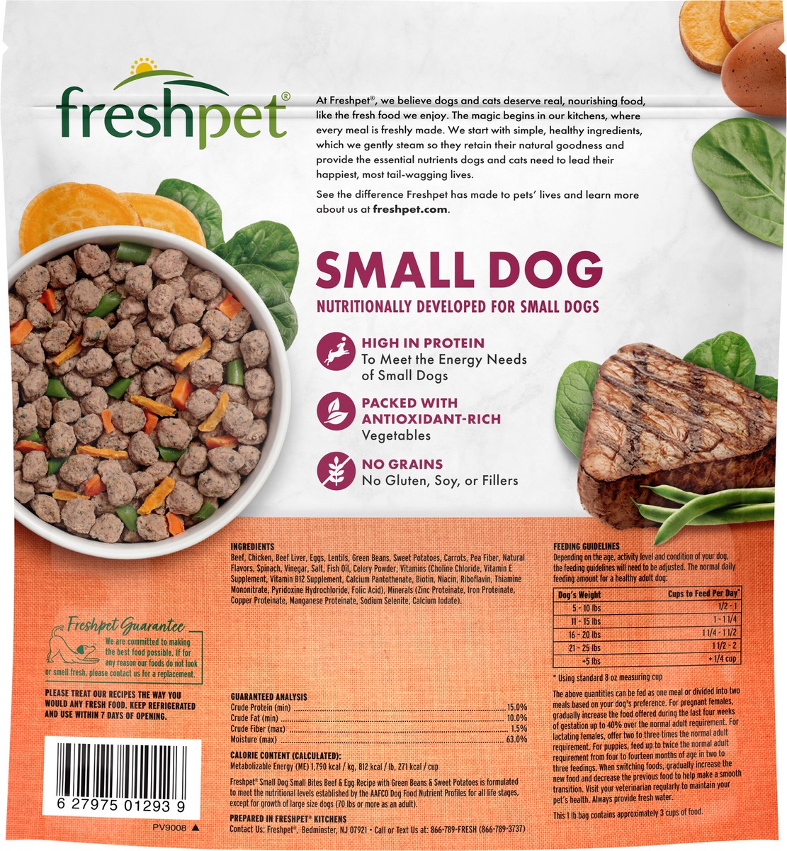 slide 9 of 10, Freshpet Select Small Dog Beef Roasted Meals, 1 lb