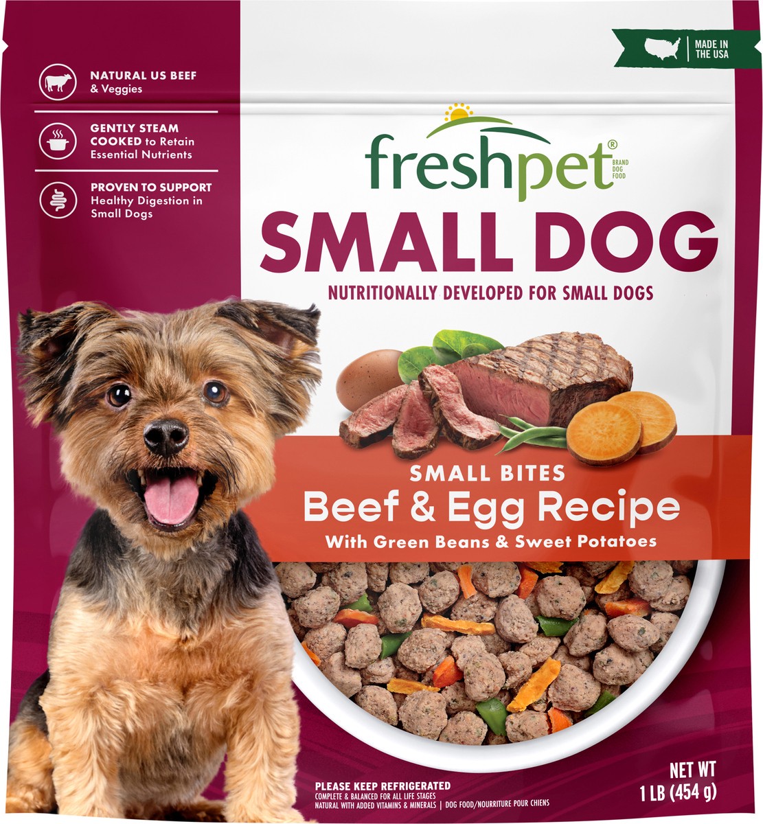 slide 4 of 10, Freshpet Select Small Dog Beef Roasted Meals, 1 lb