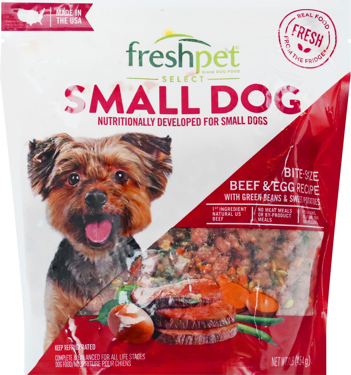 slide 7 of 9, Freshpet Select Small Dog Bite Size Beef & Egg Recipe Wet Dog Food, 1 lb