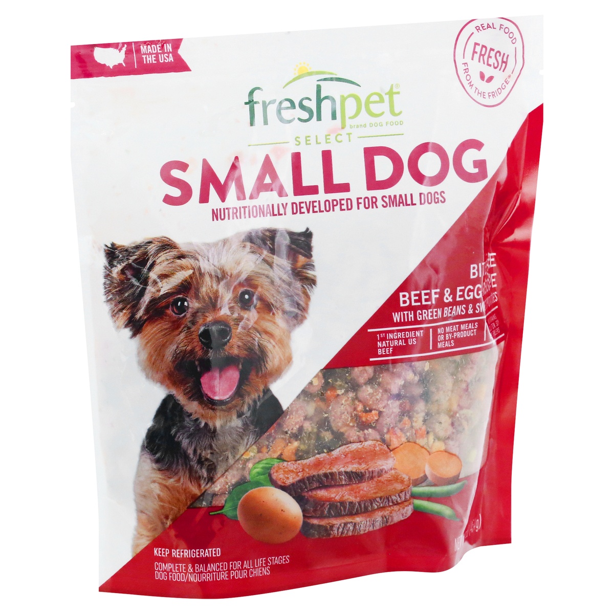 slide 9 of 9, Freshpet Select Small Dog Bite Size Beef & Egg Recipe Wet Dog Food, 1 lb