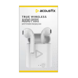 Acoustix True Wireless Earbud Headphones - White