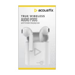 Acoustix True Wireless Earbud Headphones - White
