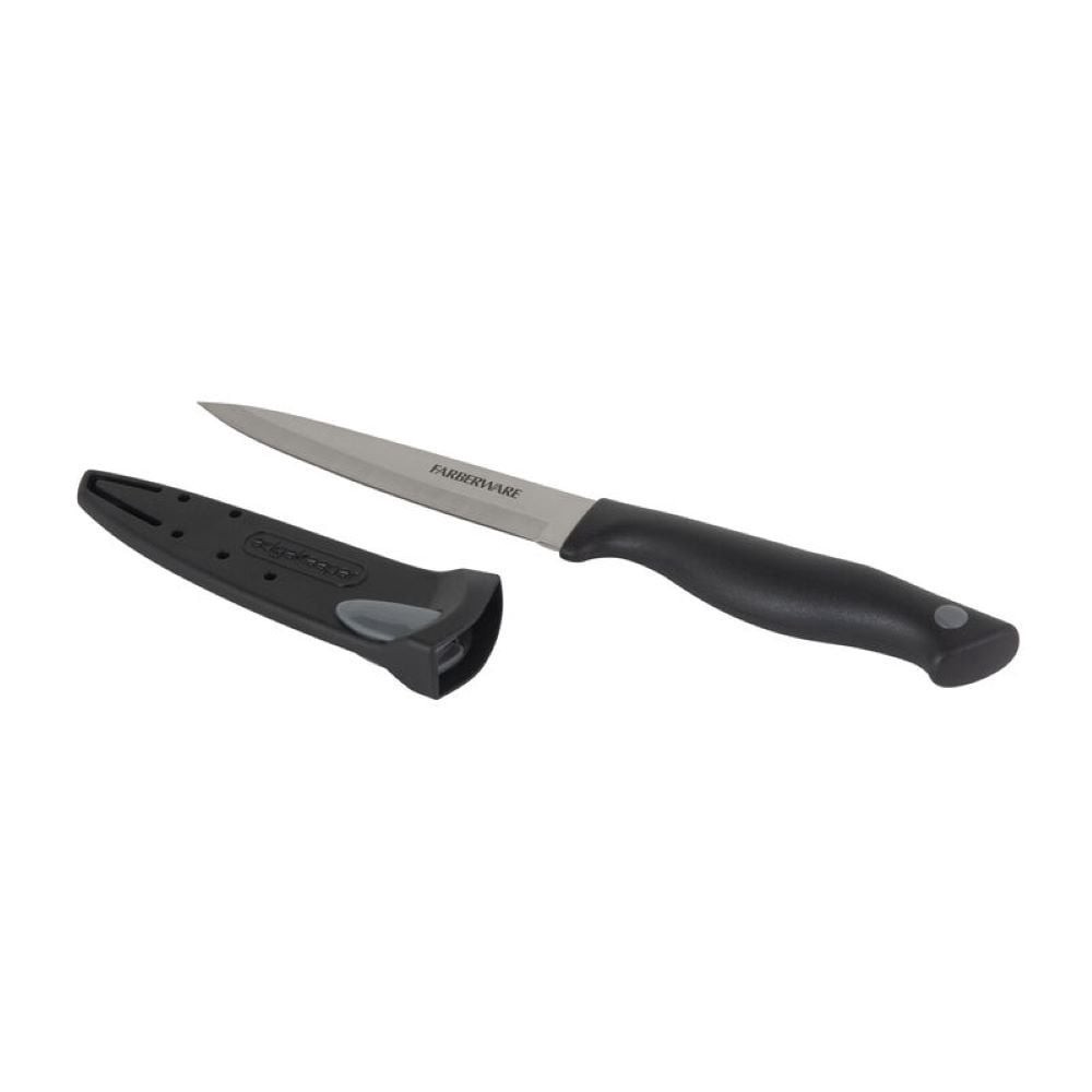 slide 1 of 1, Farberware Black Utility Knife 4.5In, 1 ct