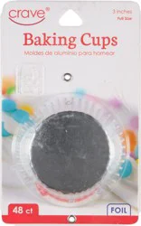 Crave 3 Inches Full Size Foils Baking Cups 48 ea