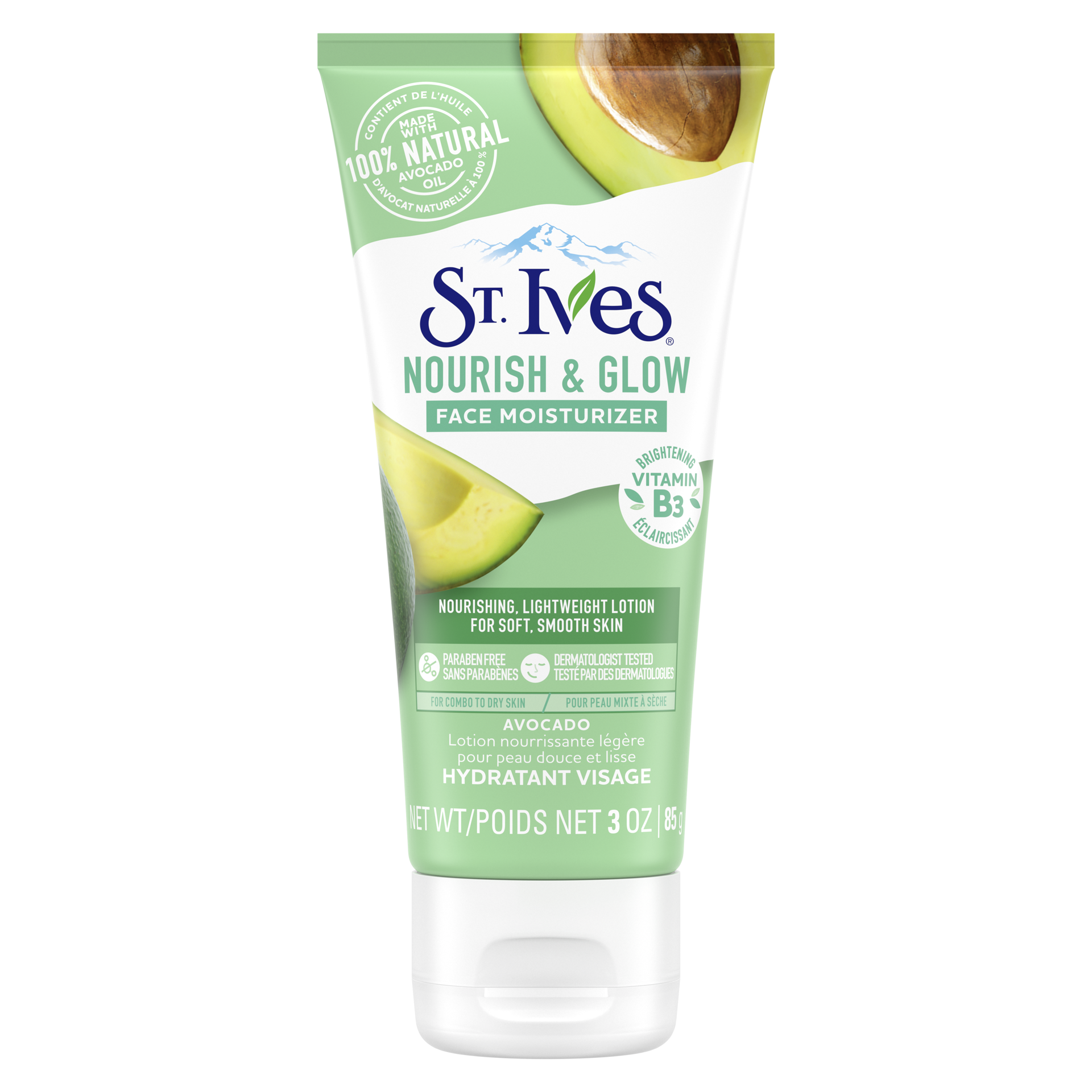 slide 2 of 4, St. Ives Soft & Nourish Face Moisturizer Avocado, 3 oz, 3 oz