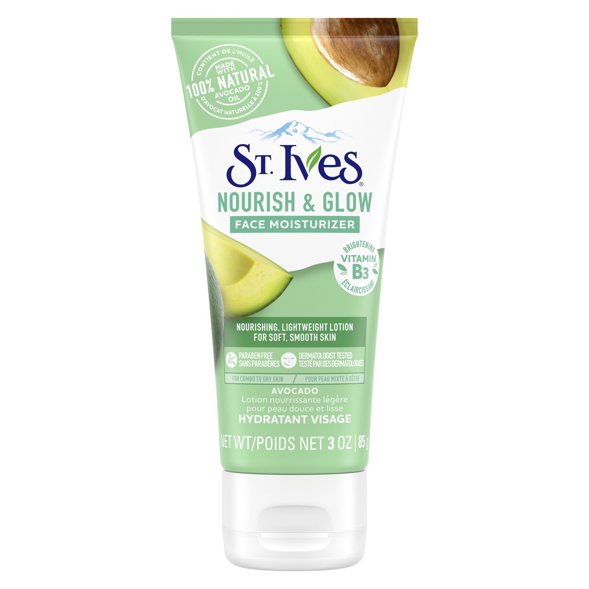 slide 1 of 4, St. Ives Soft & Nourish Face Moisturizer Avocado, 3 oz, 3 oz