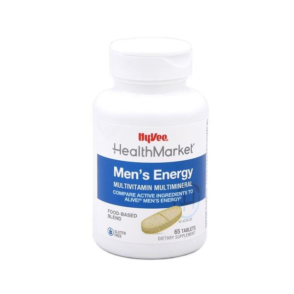 slide 1 of 1, Hy-Vee Healthmarket Men's Energy Multivitamin Multimineral Tablets, 65 ct