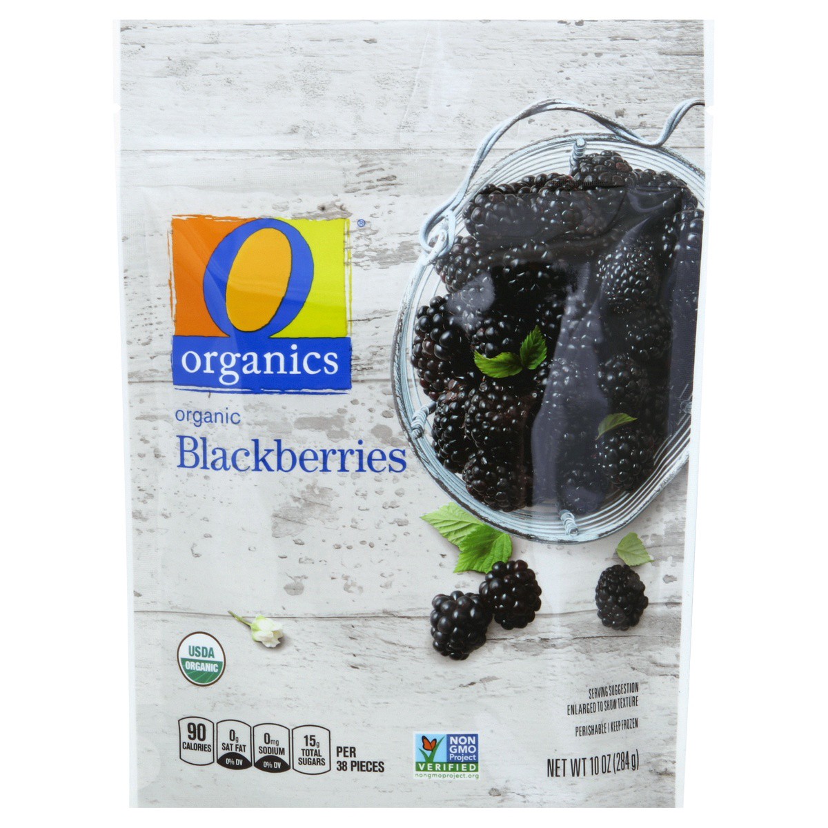 slide 1 of 2, O Organics Blackberries, 10 oz