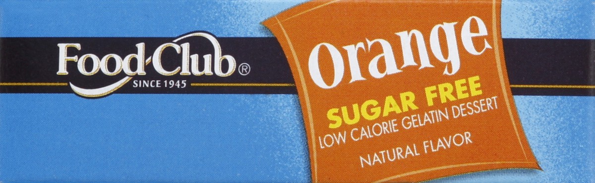 slide 2 of 6, Food Club Sugar Free Orange Gelatin Dessert, 0.44 oz