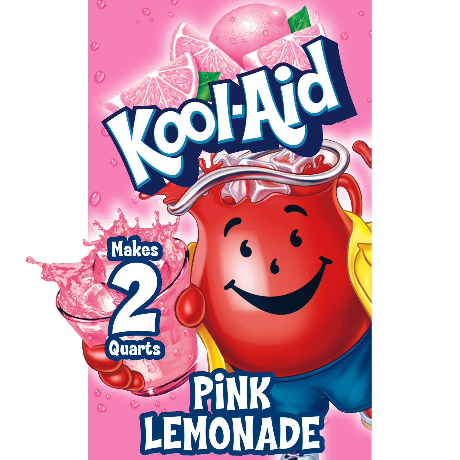 slide 1 of 6, Kool-Aid Unsweetened Pink Lemonade Naturally Flavored Powdered Soft Drink Mix Packet, 0.23 oz