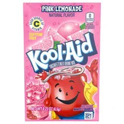 Kool-Aid Unsweetened Pink Lemonade Naturally Flavored Powdered Soft Drink Mix, 0.23 oz Packet