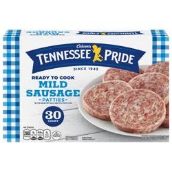 Odom's Tennessee Pride Mild Breakfast Sausage Patties, 30 Count