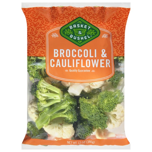 slide 1 of 1, Basket & Bushel Broccoli & Cauliflower, 12 ct