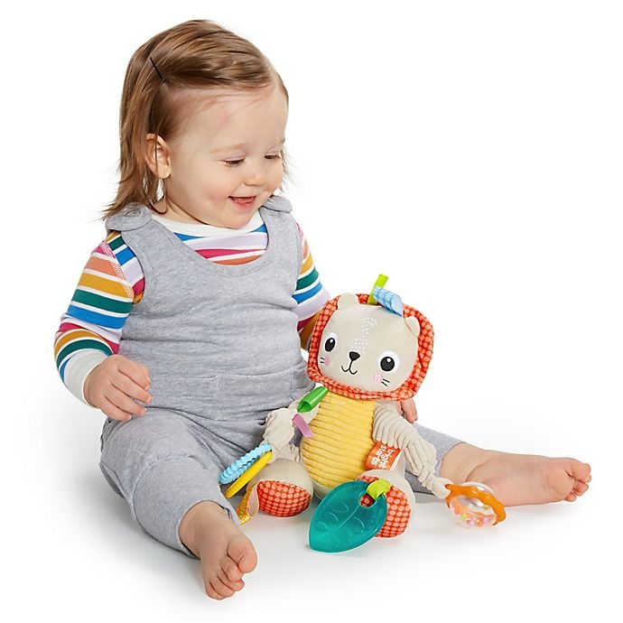 slide 6 of 7, Bright Starts Bunch-O-Fun Lion Plush Activity Toy, 1 ct