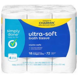 Simply Done 2-Ply Ultra-Soft Bath Tissue 18 Mega Rolls