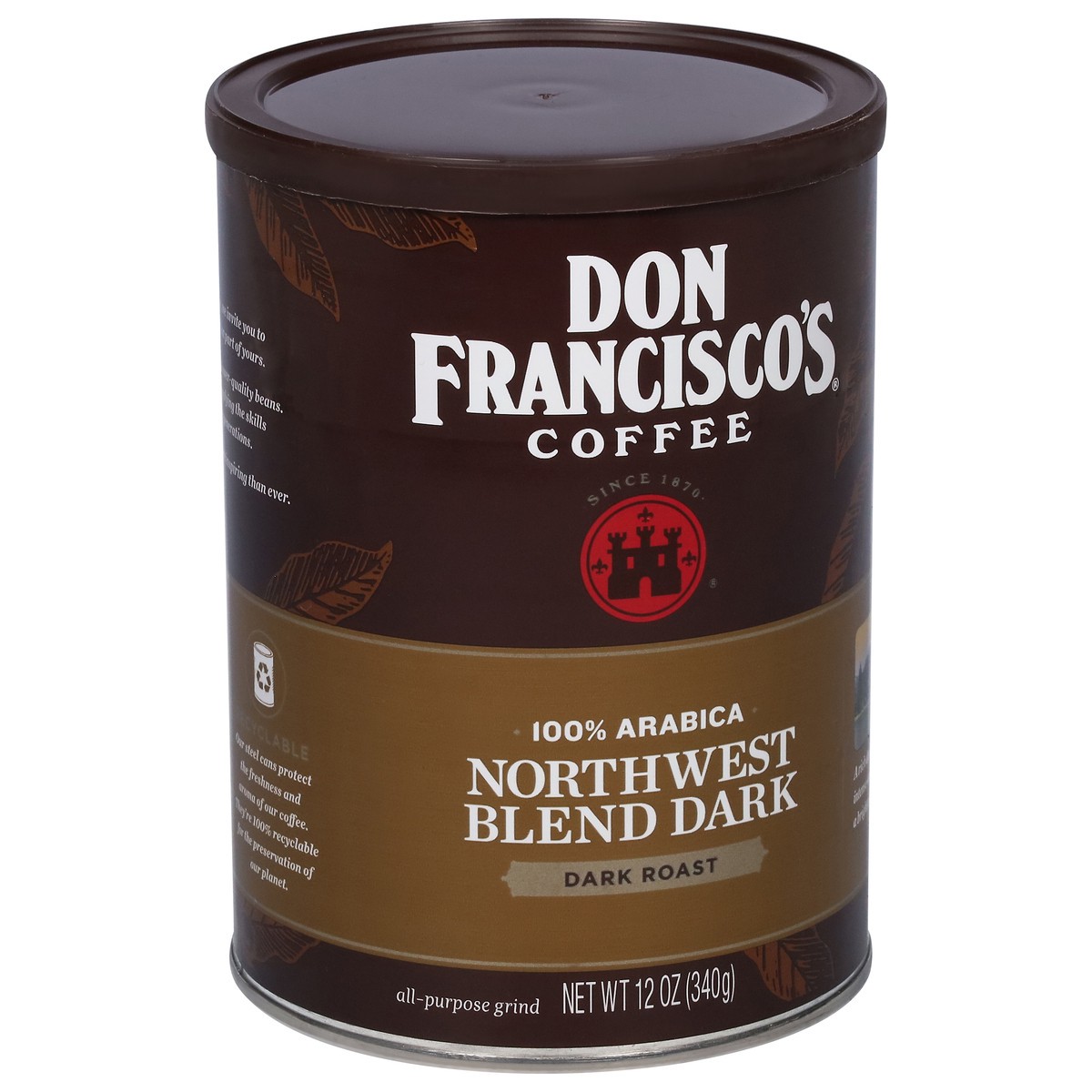 slide 9 of 9, Don Francisco's Northwest Blend Dark Dark Roast 100% Arabica Coffee - 12 oz, 12 oz