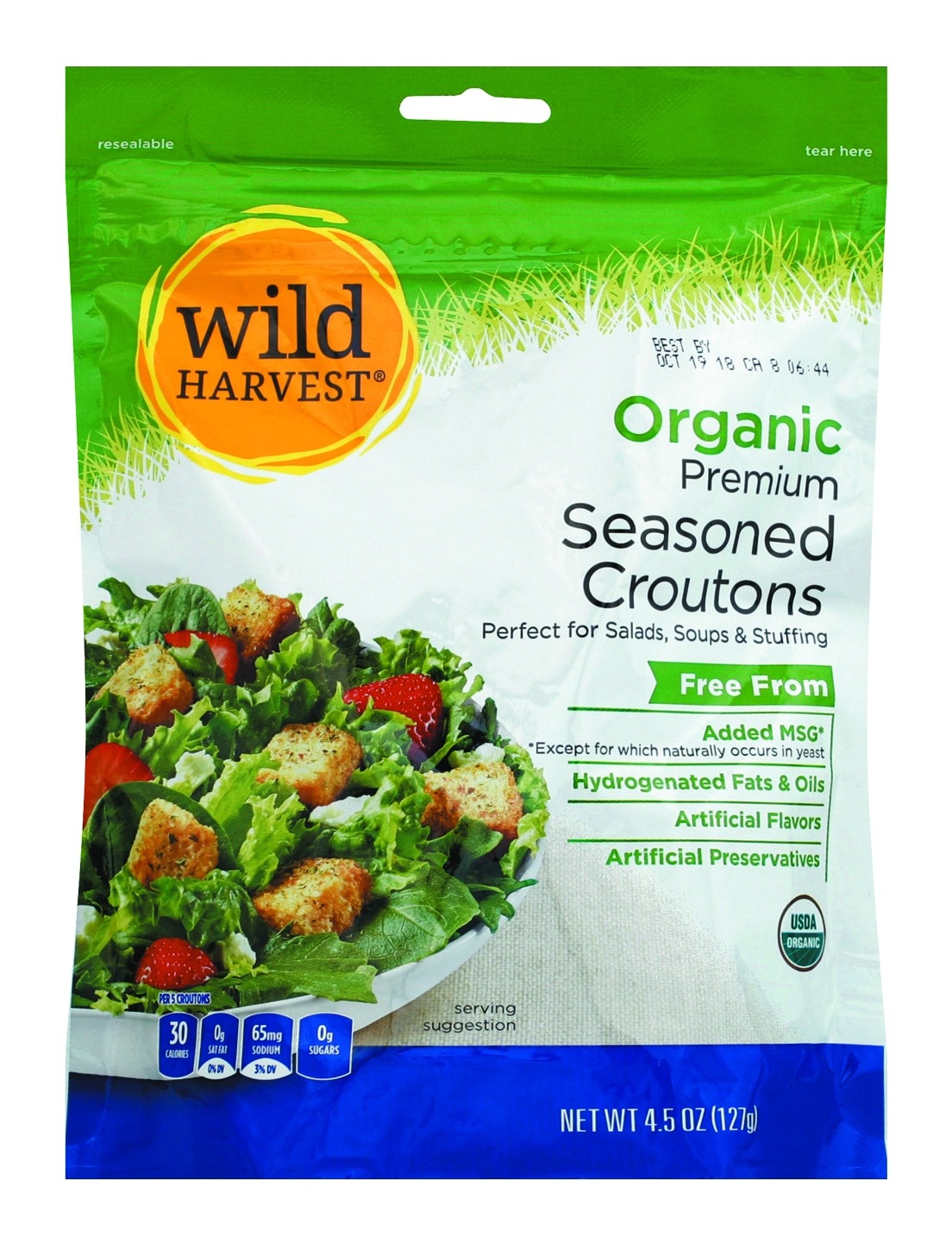 slide 1 of 1, Wild Harvest Organic Seasoned Crouton, 4.5 oz