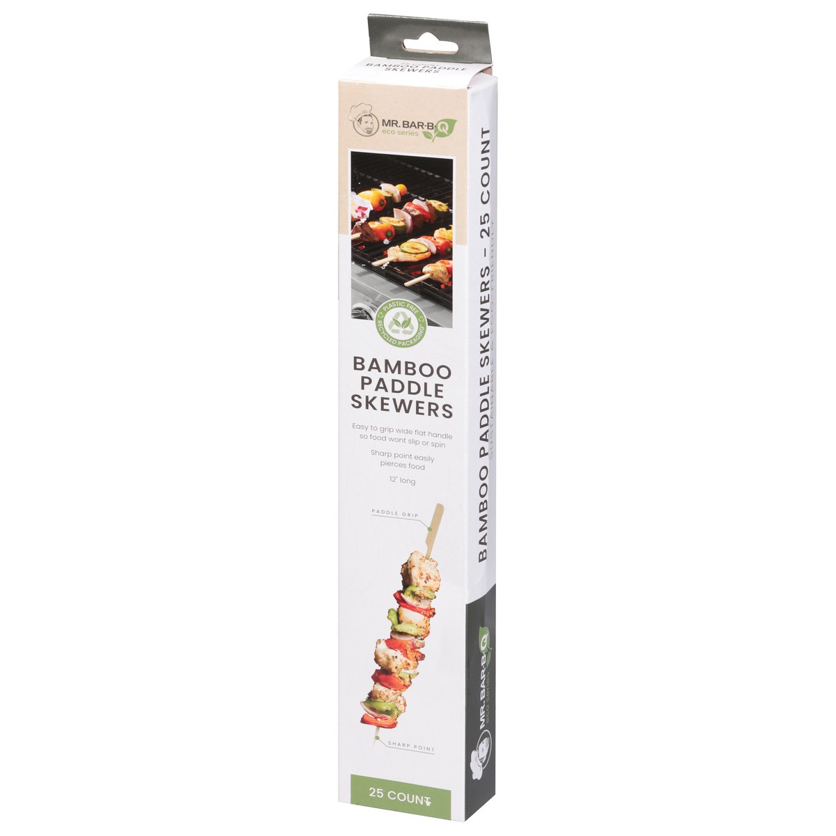 slide 2 of 4, Mbbq Sus Flat Bamboo Skewers - 25 CT, 1 ct