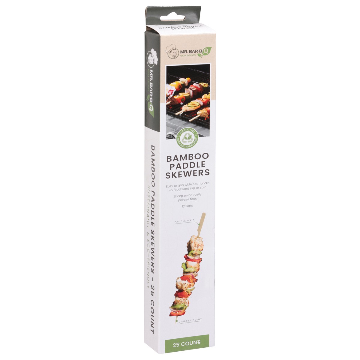 slide 4 of 4, Mbbq Sus Flat Bamboo Skewers - 25 CT, 1 ct