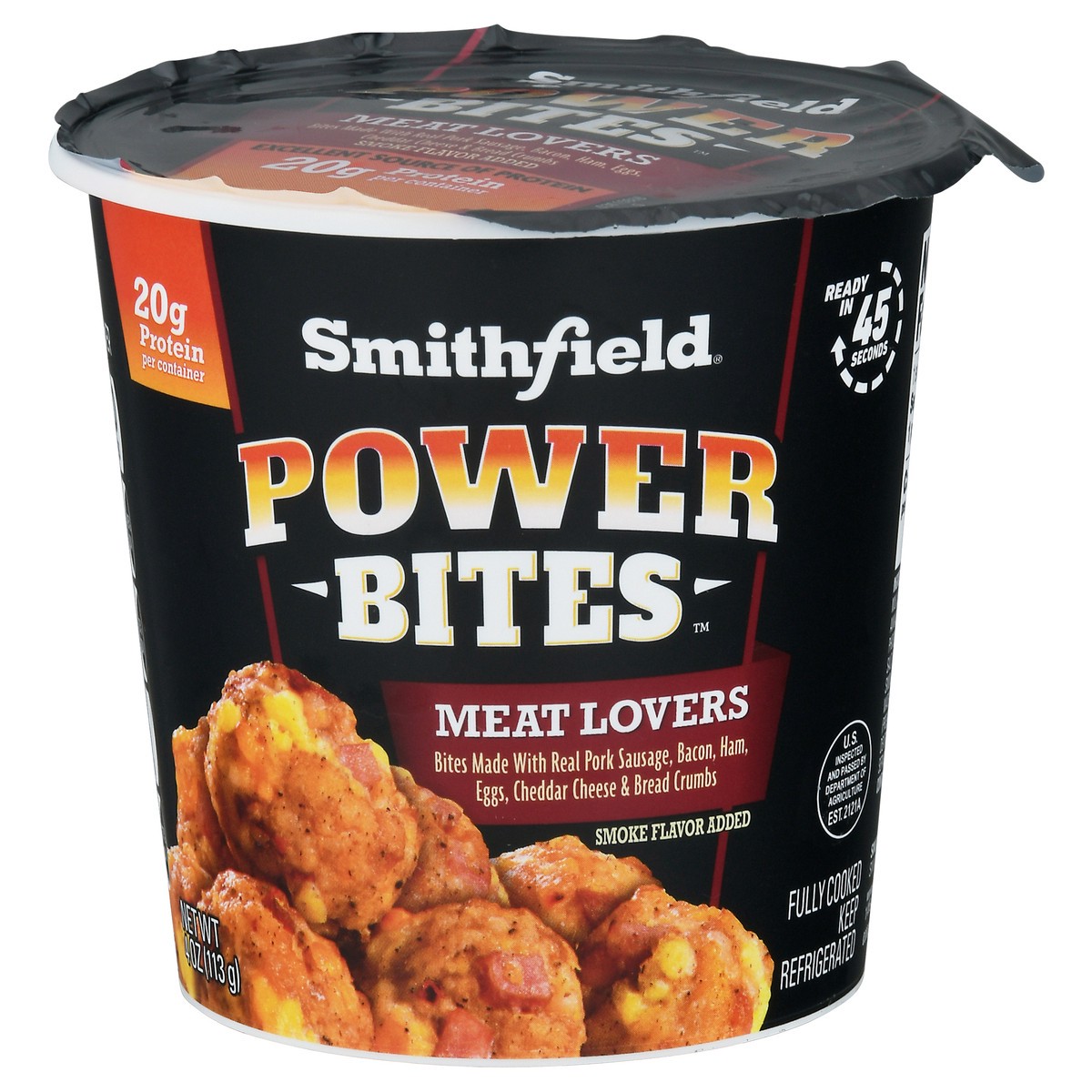 slide 1 of 9, Smithfield Meat Lovers Power Bites, 4 oz