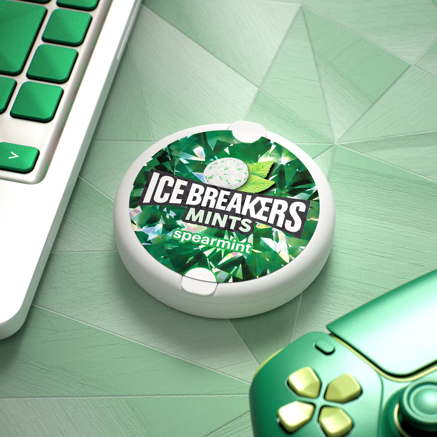 slide 3 of 4, Ice Breakers Mints, Spearmint Flavor, Sugar Free, 1.5 oz