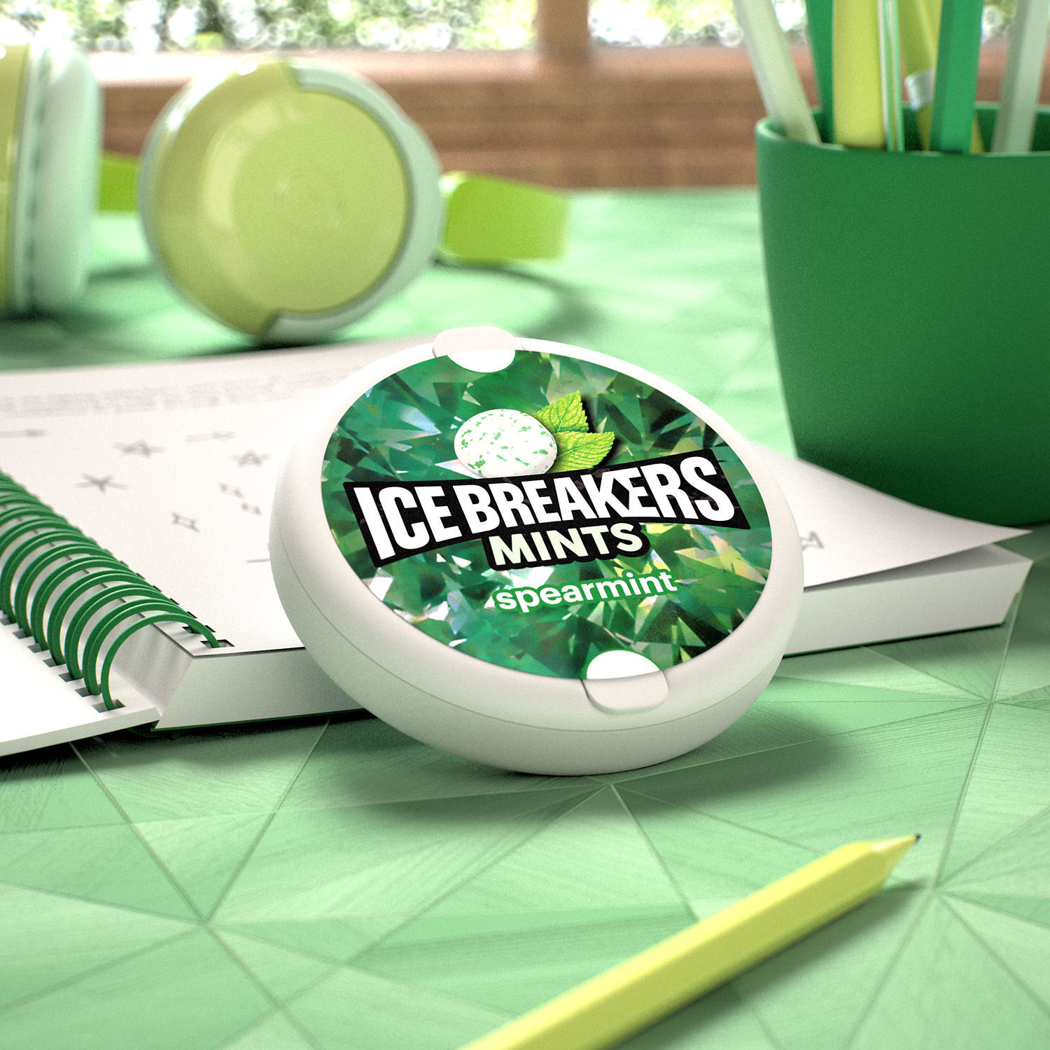 slide 4 of 4, Ice Breakers Mints, Spearmint Flavor, Sugar Free, 1.5 oz