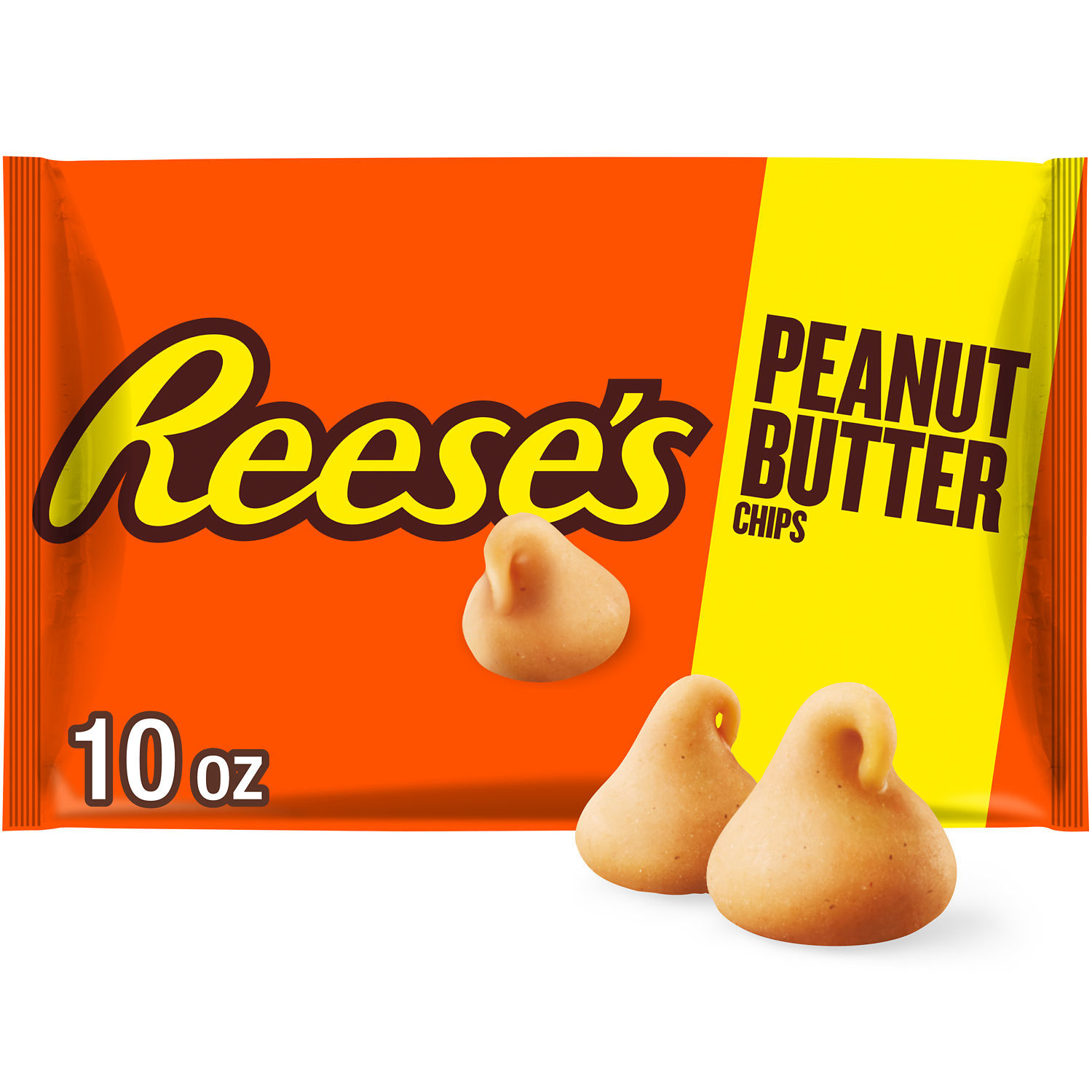 slide 1 of 8, REESE'S Peanut Butter Baking Chips Bag, 10 oz, 10 oz