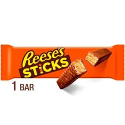 Reese's Sticks Chocolate and Peanut Butter Creme Wafer Candy Bar, 1.5 oz