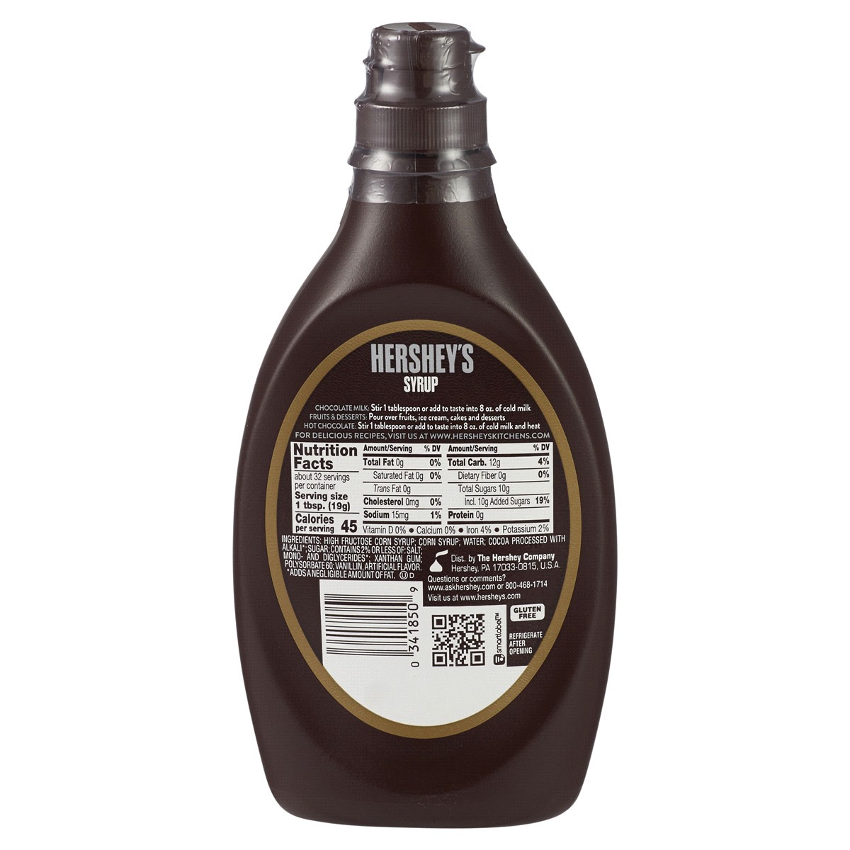 slide 2 of 2, Hershey's Syrup, Dark Chocolate, 22 oz