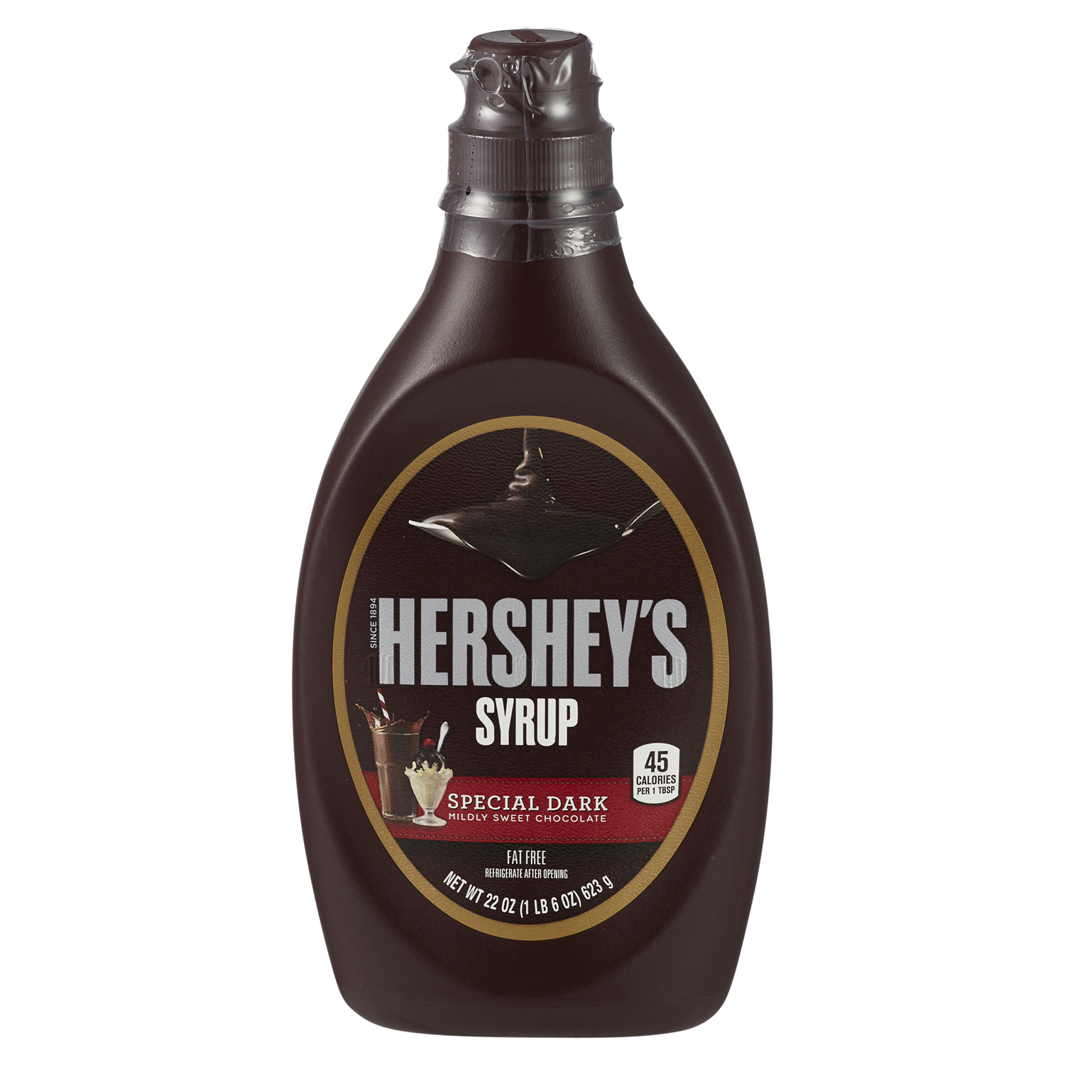 slide 1 of 2, Hershey's Syrup, Dark Chocolate, 22 oz