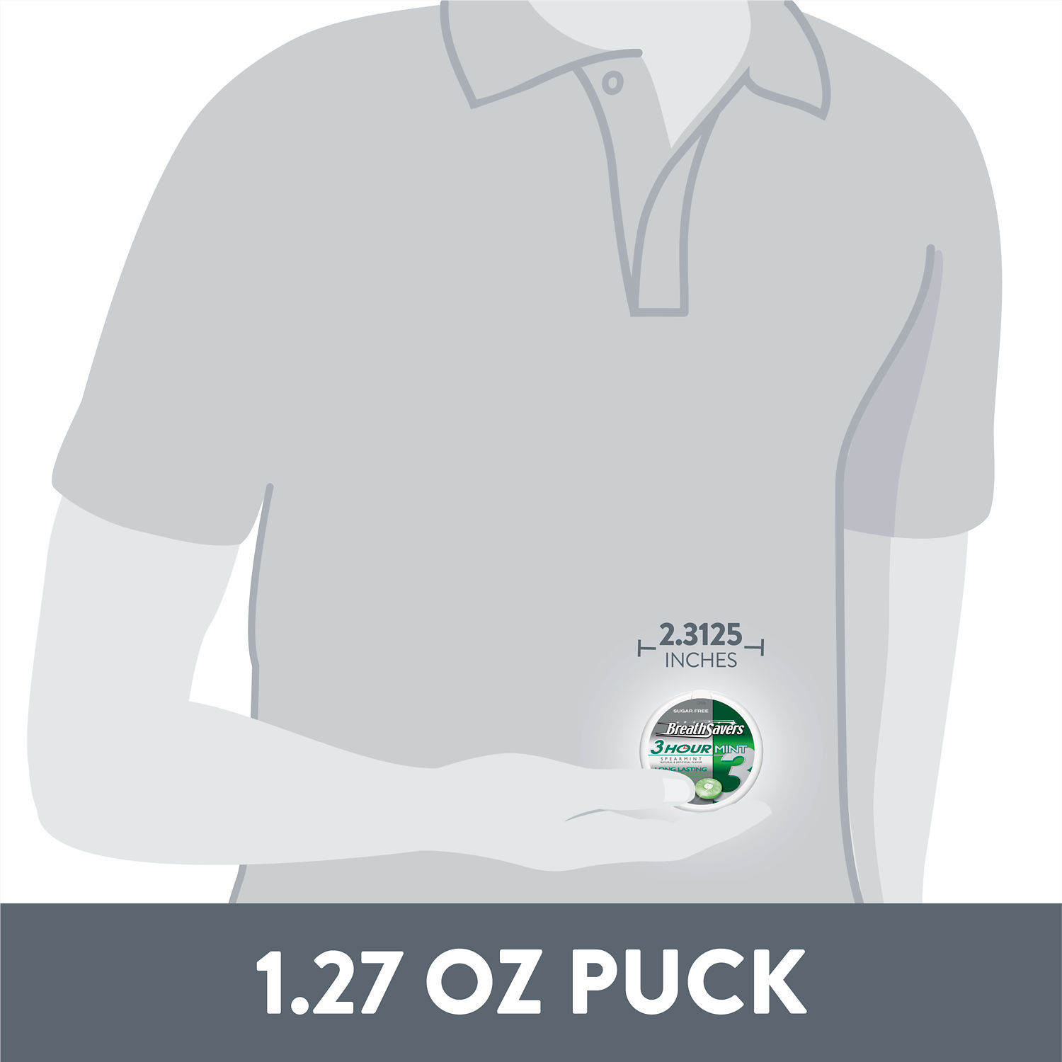 slide 3 of 6, Breath Savers Mints, Spearmint Flavor, Sugar Free, 1.27 oz