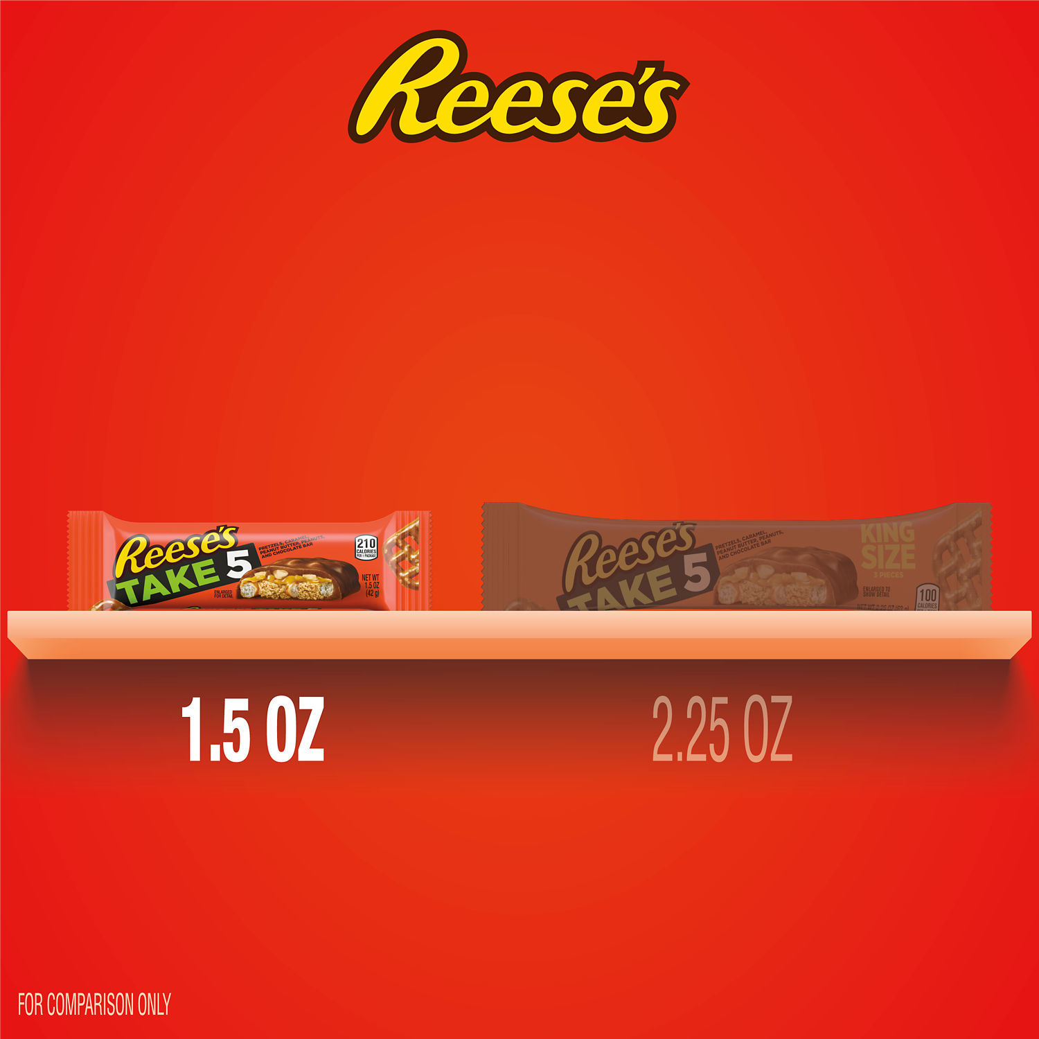 slide 2 of 6, REESE'S TAKE 5 Pretzel, Peanut and Chocolate Candy Bar, 1.5 oz, 1.5 oz