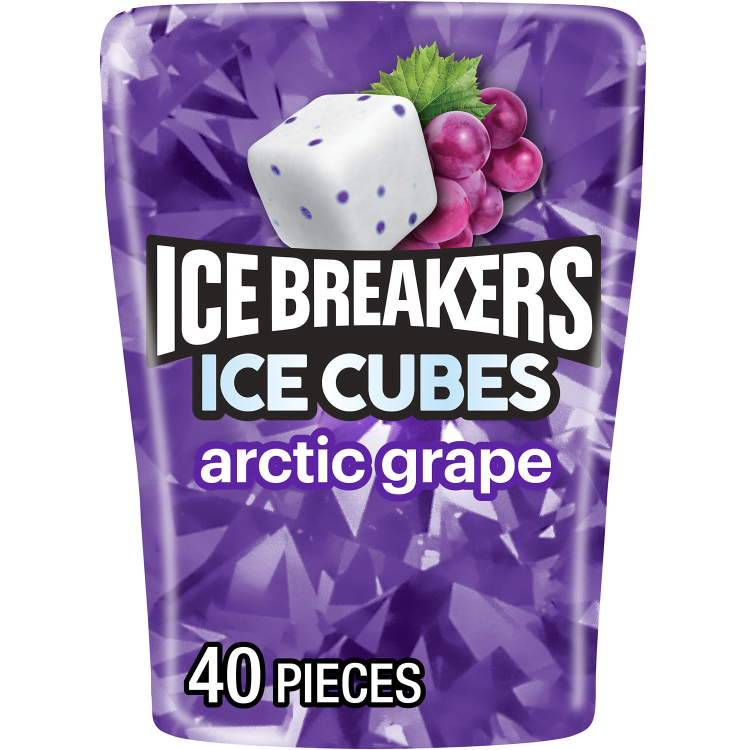 slide 1 of 8, Ice Breakers Gum, Sugar Free, Arctic Grape, Ice Cubes, 40 ct