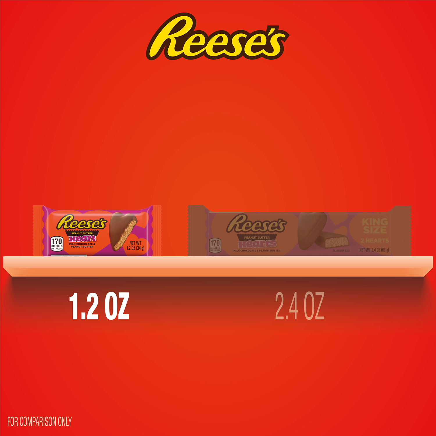 slide 5 of 8, Valentine Reese's Valentine's Peanut Butter Heart - 1.2 oz, 1.2 oz