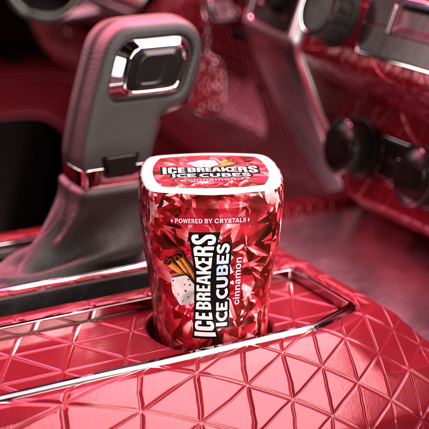 slide 4 of 4, ICE BREAKERS Ice Cubes Cinnamon Sugar Free Chewing Gum Bottle, 3.24 oz (40 Pieces), 40 ct